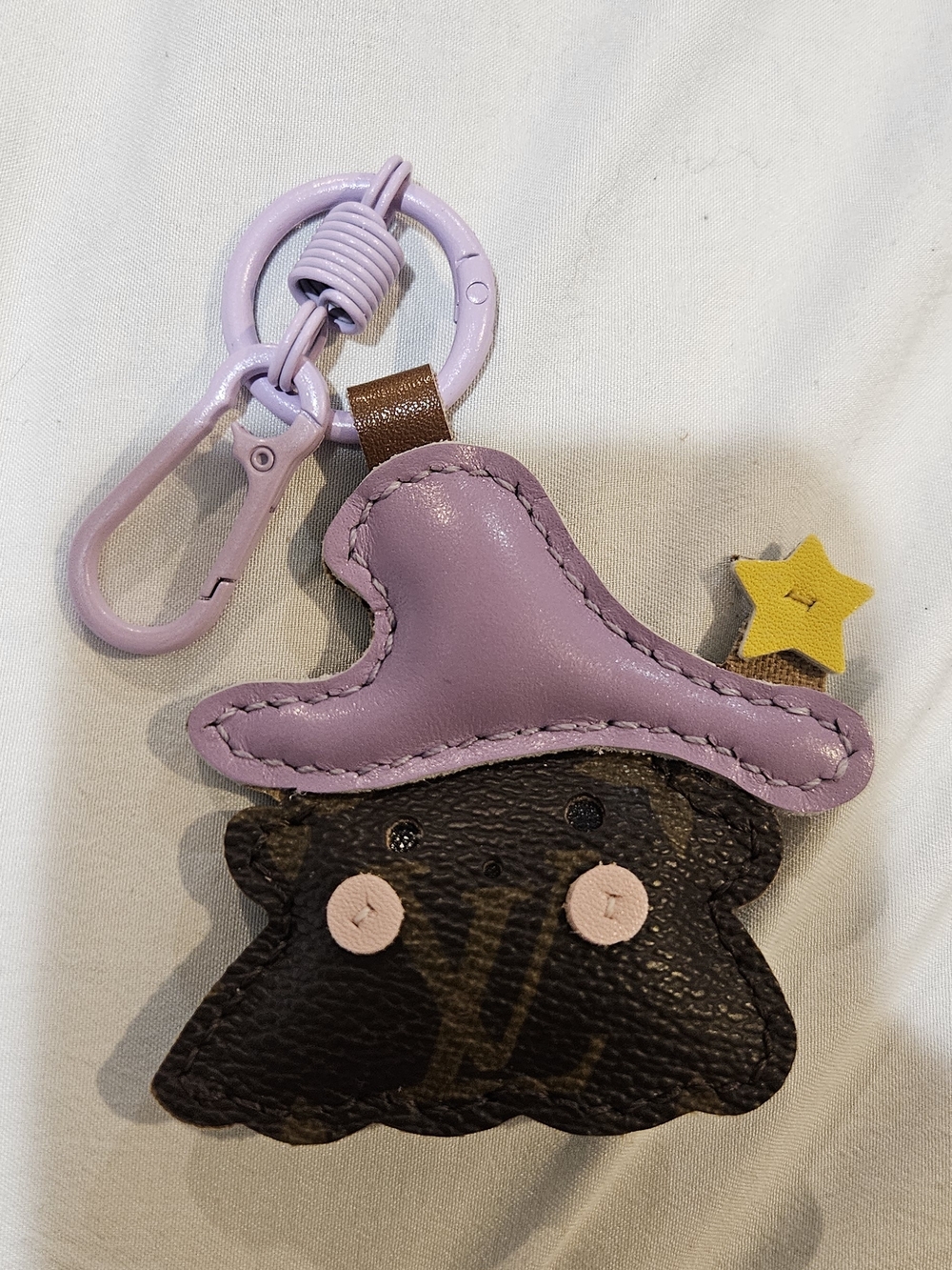 Aurora - Upcycled With Auththentic LV Material Keychain-bag Charm